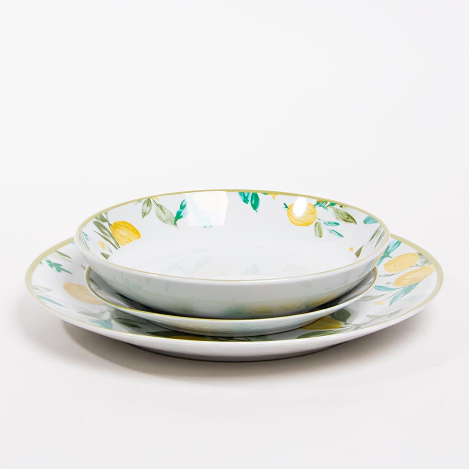 LEMON 18-piece dinnerware set