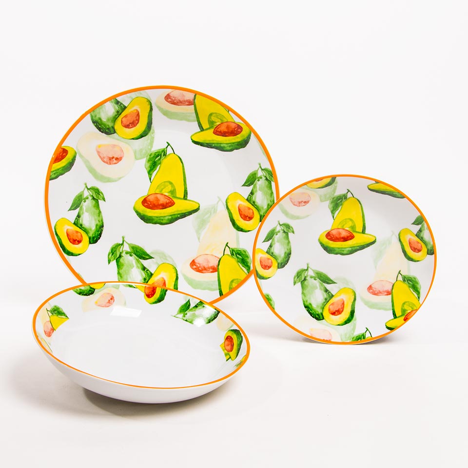 AVOCADO 18-Piece Dinnerware Set