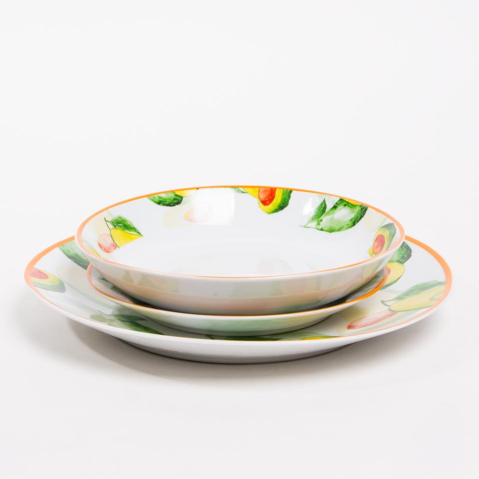 AVOCADO 18-Piece Dinnerware Set