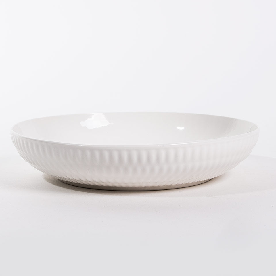 Prato Para Massa FLOW Branco D.22cm