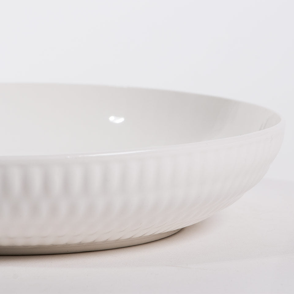 Prato Para Massa FLOW Branco D.22cm
