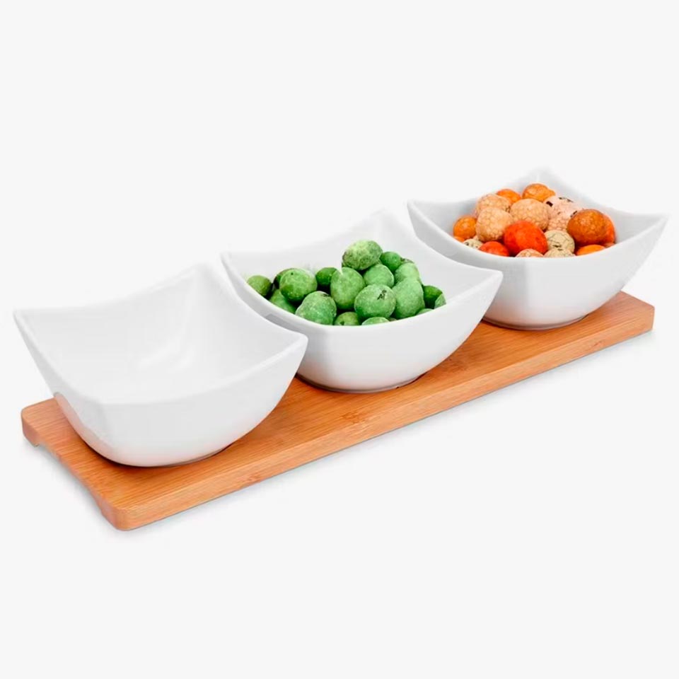 Set para Aperitivos STRIA Branco