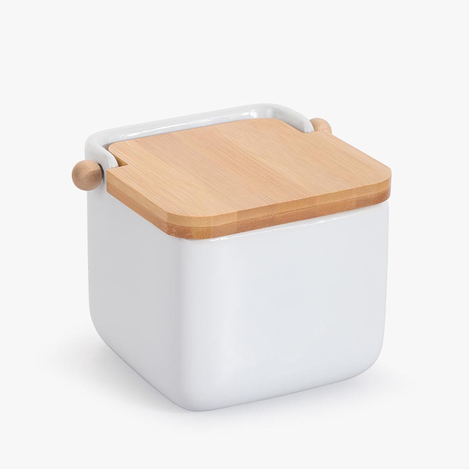Saleiro RUSTIC SQUARE Branco 12x11cm