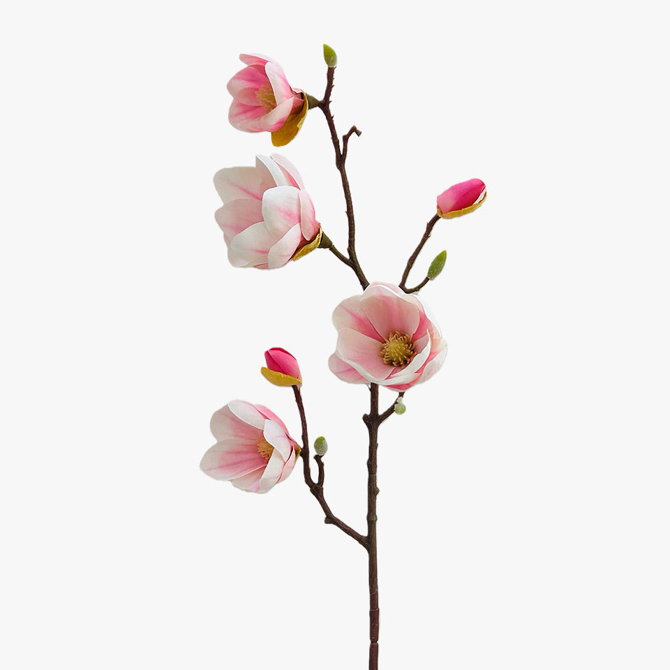 Ramo de Flor Artificial MAGNÓLIA Rosa Claro A.76cm