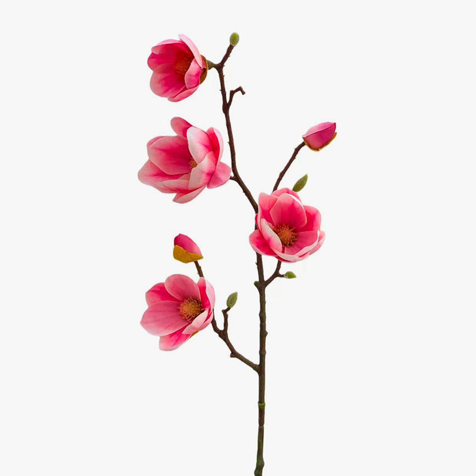 Ramo de Flor Artificial MAGNÓLIA Rosa A.76cm