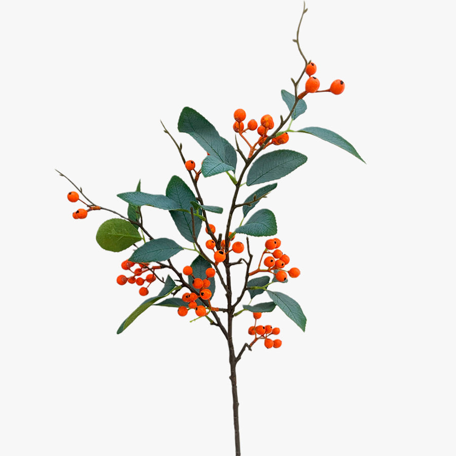 Ramo de Bagas Artificiais SORVEIRA Laranja A.80cm