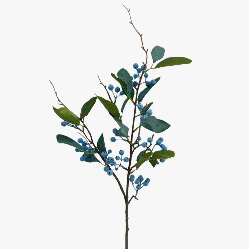 Ramo de Bagas Artificiais SORVEIRA Azul A.80cm