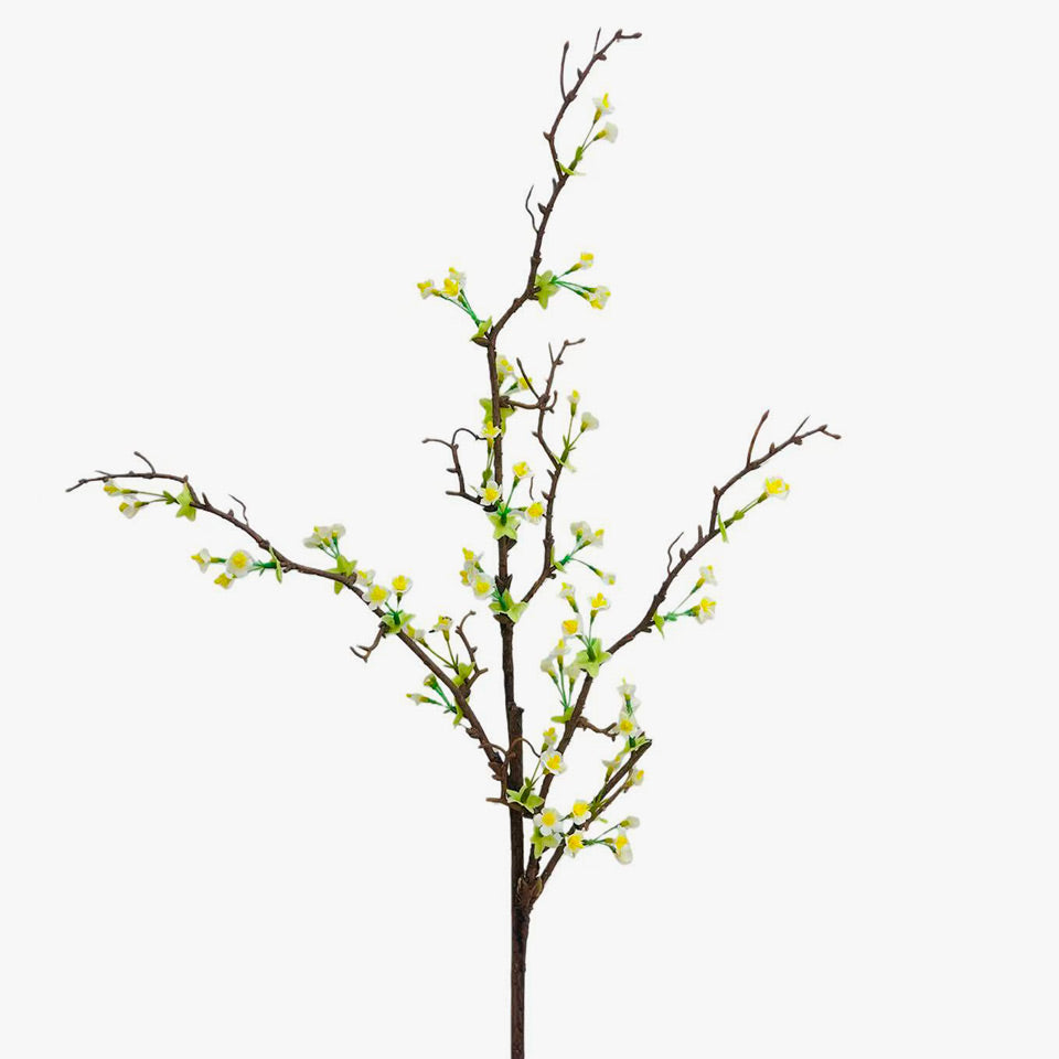 Ramo de Flor Artificial AMENDOEIRA Branco A.90cm