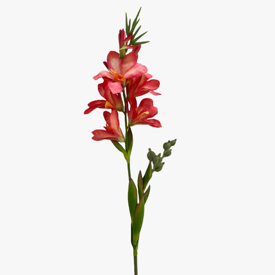 Flor Artificial GLADÍOLO Rosa A.100cm