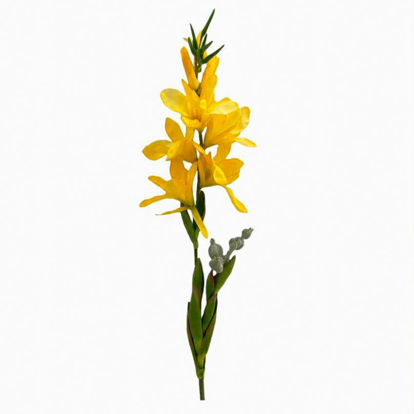 Flor Artificial GLADÍOLO Amarelo A.100cm
