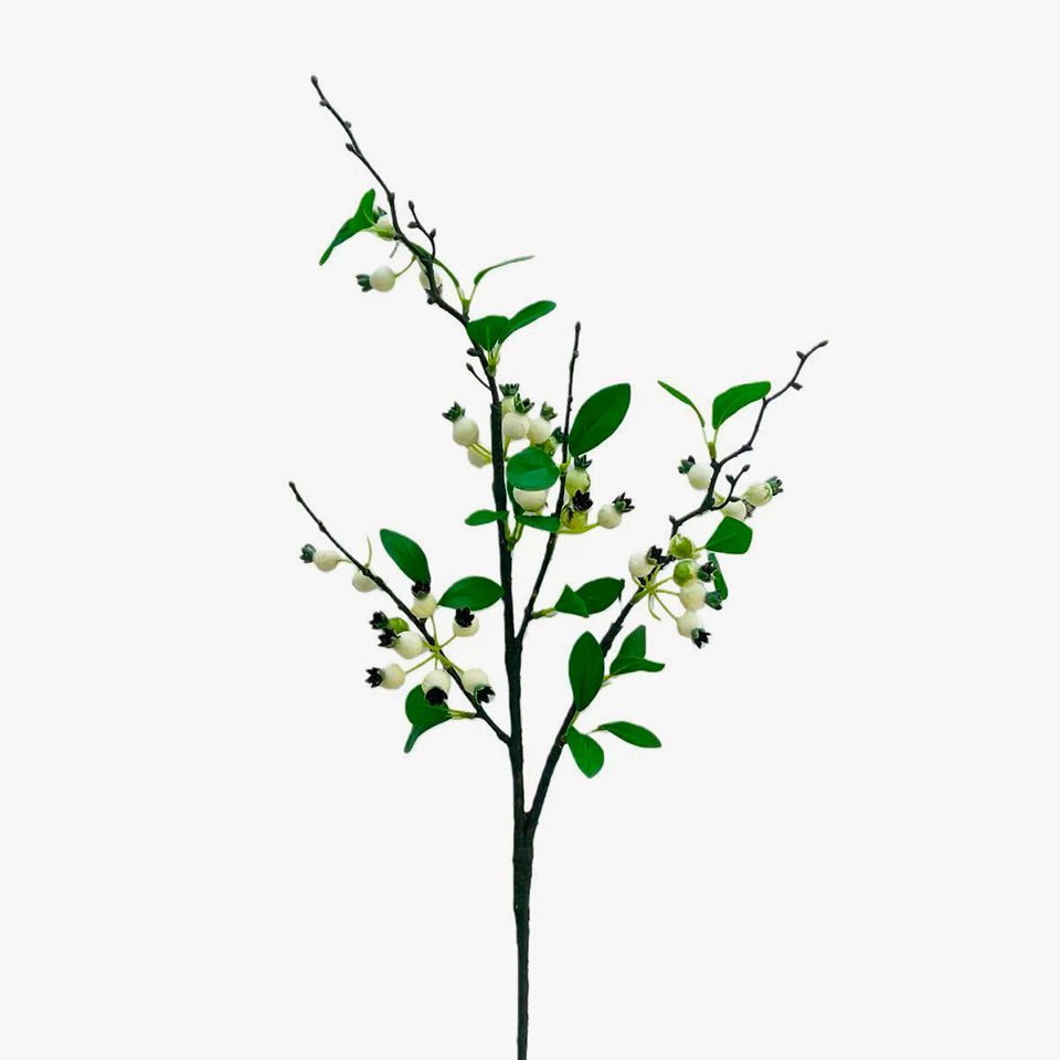 Ramo Artificial de ESCARAMUJOS Branco A.95cm