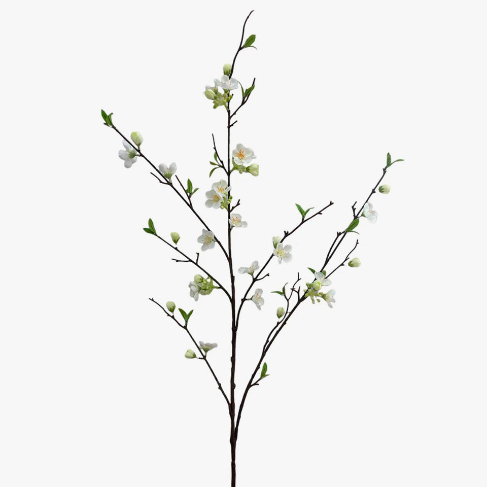 Flor Artificial de PESSEGUEIRO Branco A.133cm