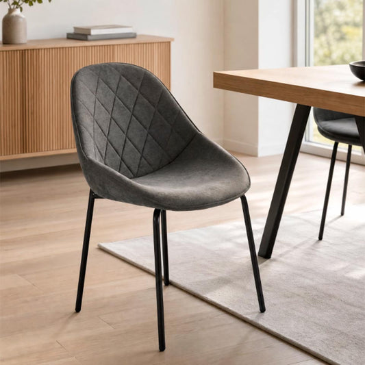 Cadeira de Jantar LUXE NEST Cinza Escuro