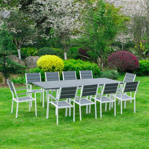 Mesa de Exterior Extensível KLYFTAN Cinza 180-240x89.5x76cm