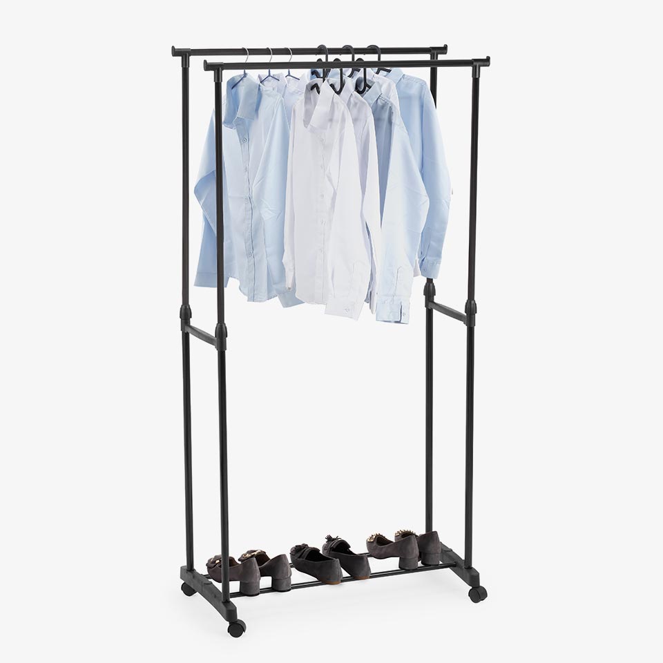 CHARRIOT Double Coat Rack 80X43X90-160cm - Technical View