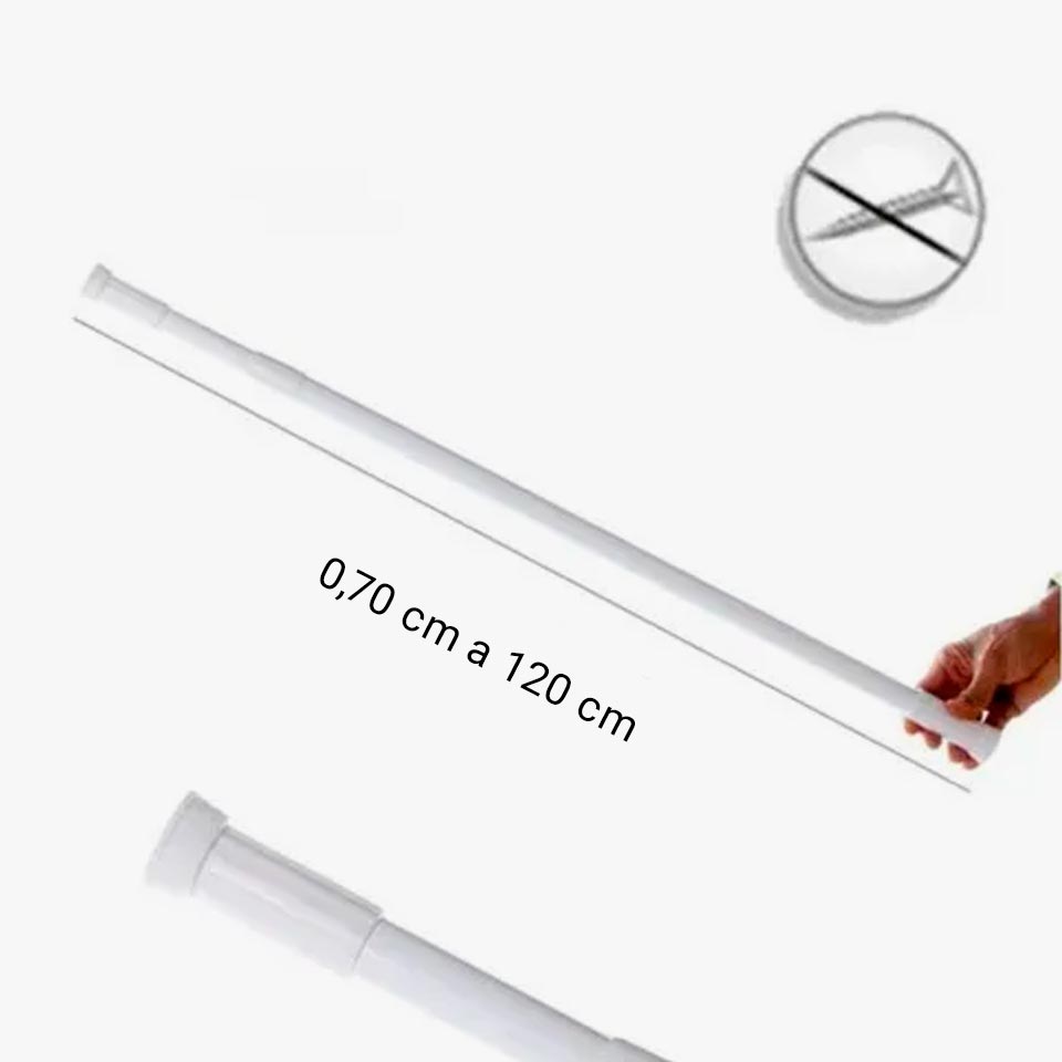 Varão para Cortina de Duche Extensível TENDU 70-120cm