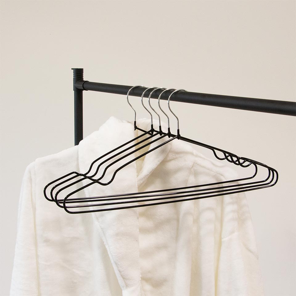 Conjunto de 5 Cabides TIDY Preto