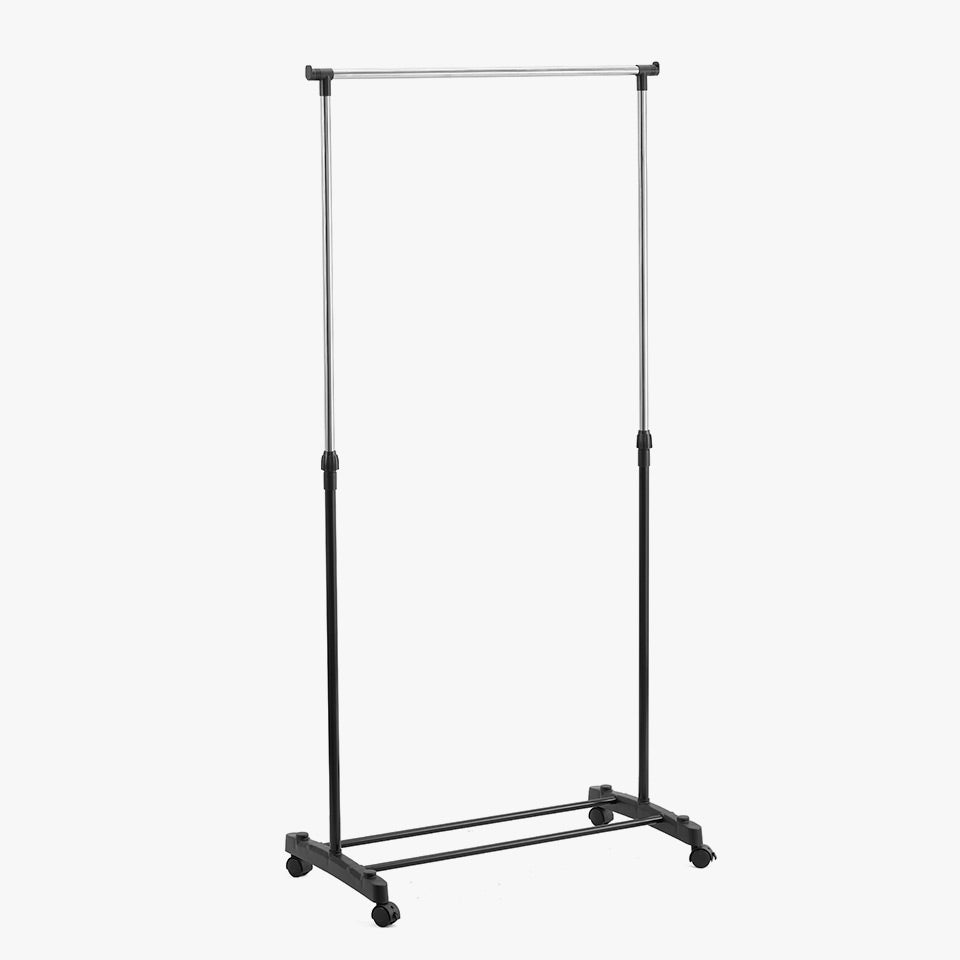 Suporte para cabides CHARRIOT WOOD 80x41x90-160cm