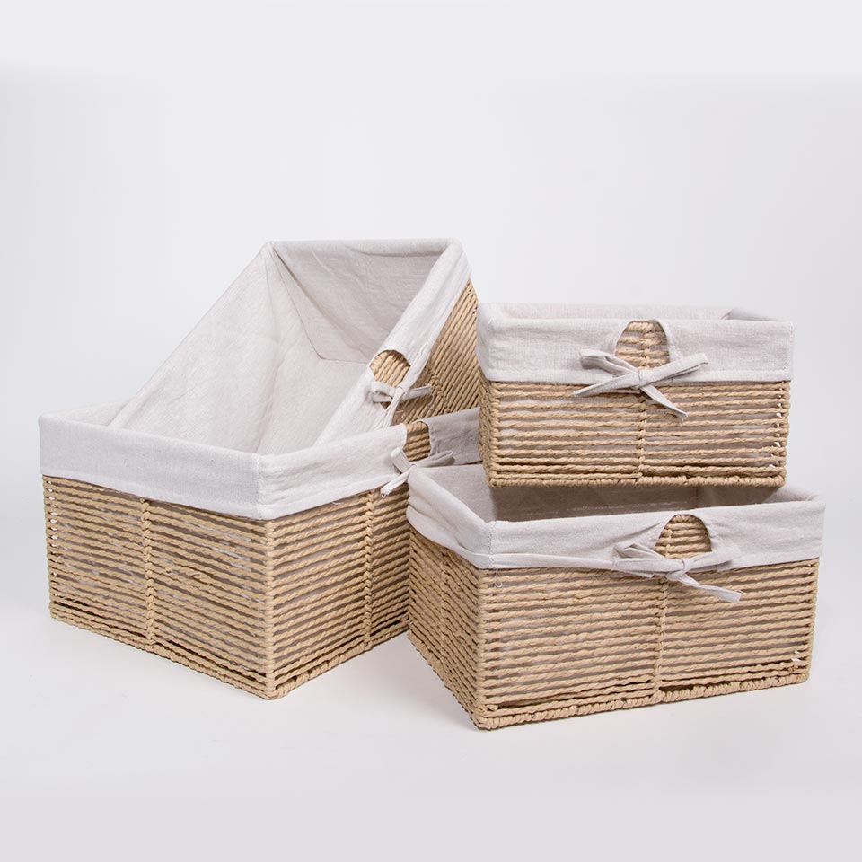 Conjunto de 4 Cestos BASKIA Natural