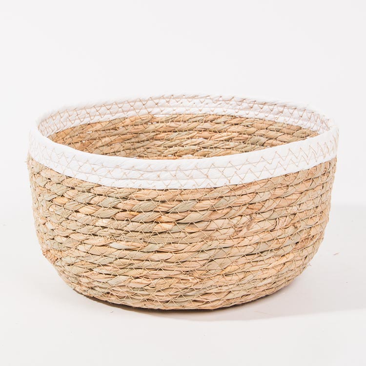 Conjunto de 4 Cestos AVILA Branco e Natural