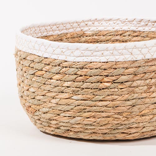 Conjunto de 4 Cestos AVILA Branco e Natural