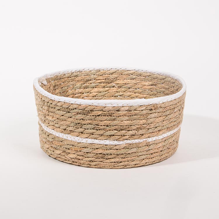 Conjunto de 3 Cestos BARI Branco e Natural