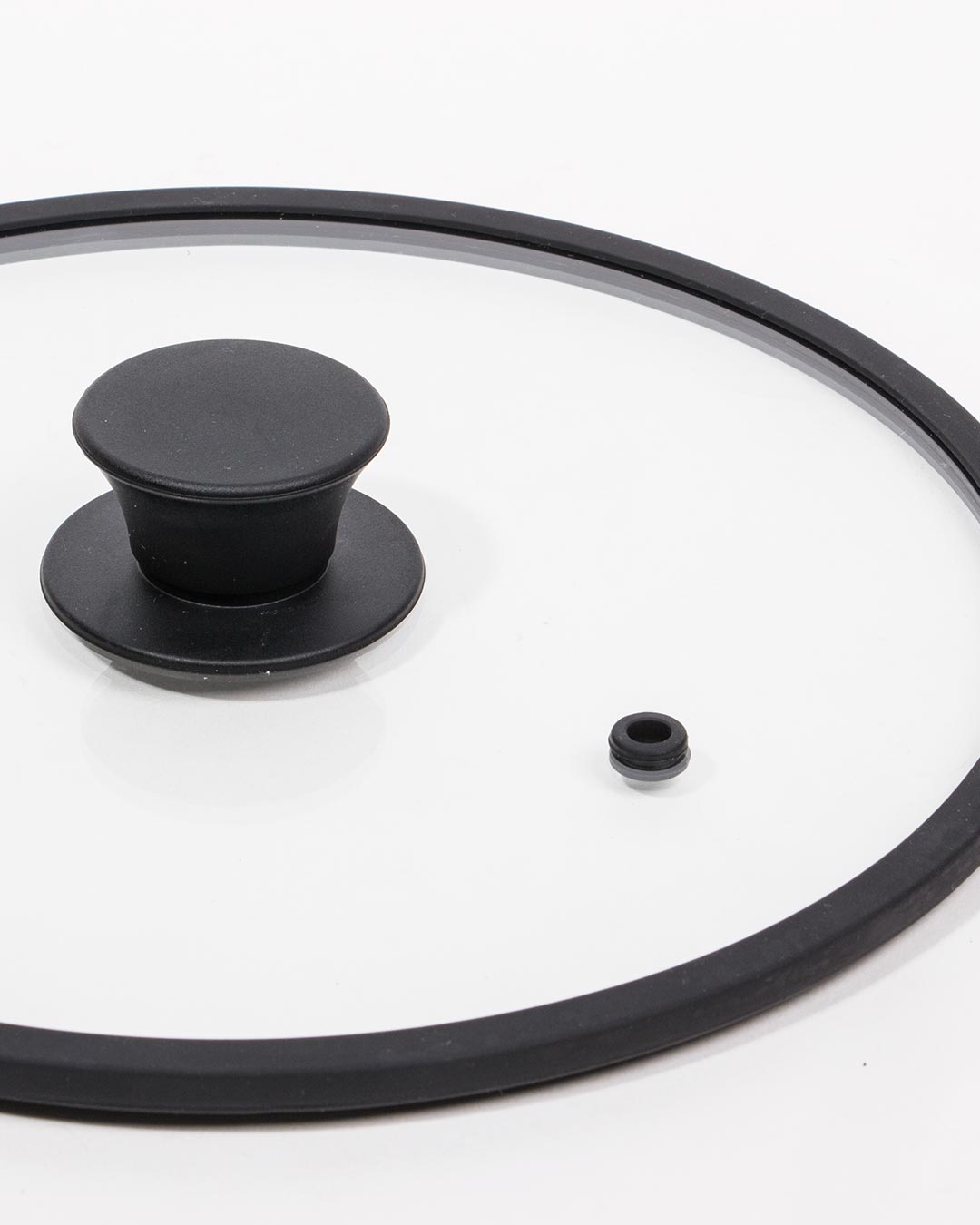 GLASS LID Black Casserole Lid D.24cm