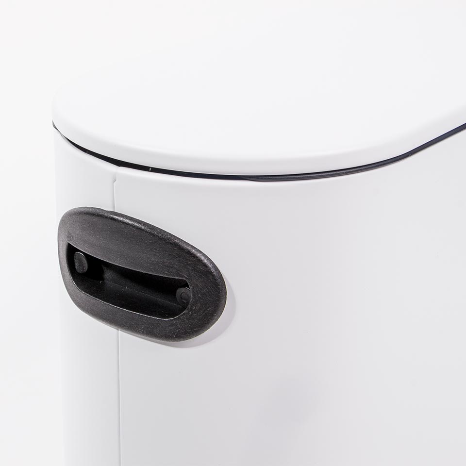 Balde do Lixo LUSTRA com Pedal Branco 5L