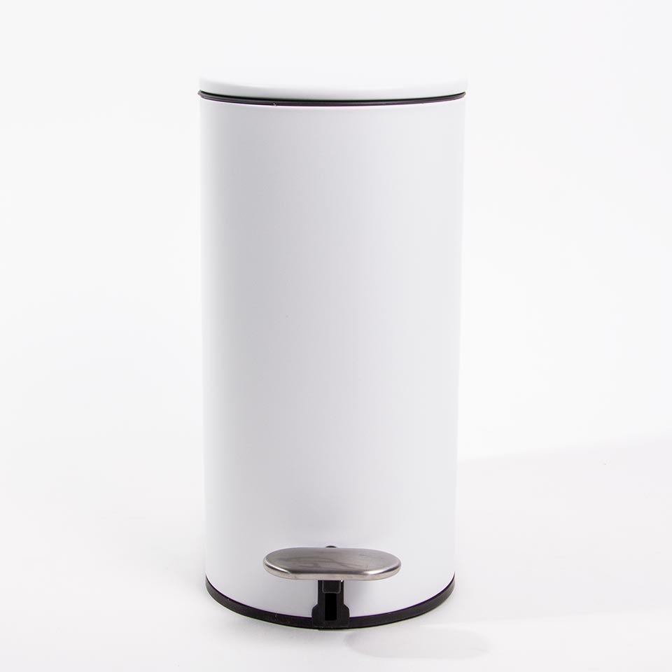 Balde do Lixo LUSTRA com Pedal Branco 5L