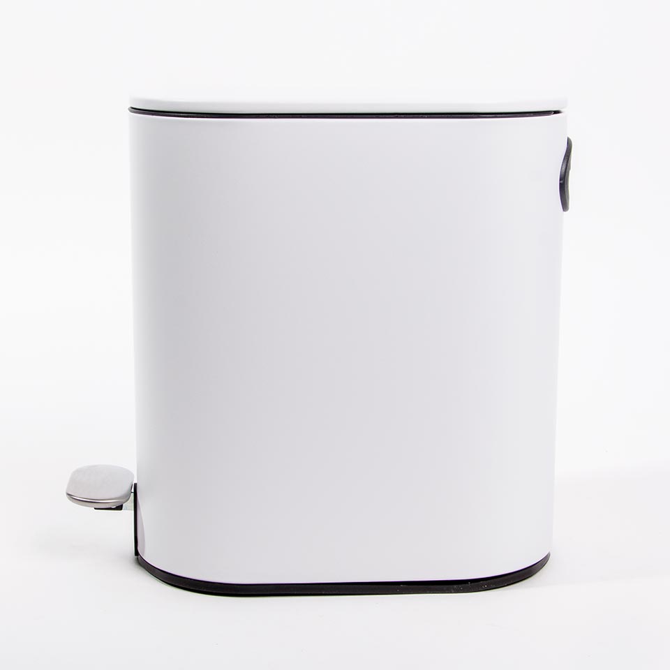 Balde do Lixo LUSTRA com Pedal Branco 5L