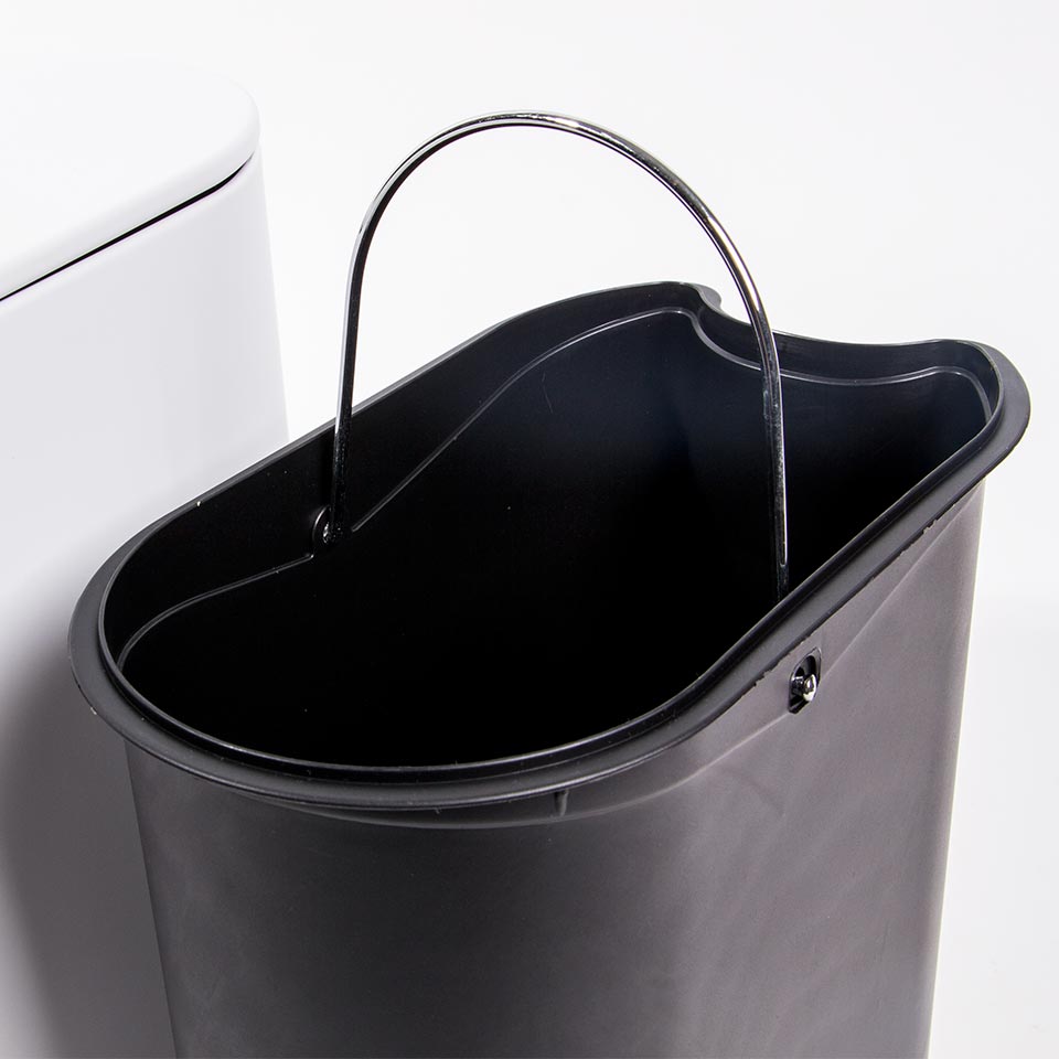 Balde do Lixo LUSTRA com Pedal Branco 5L