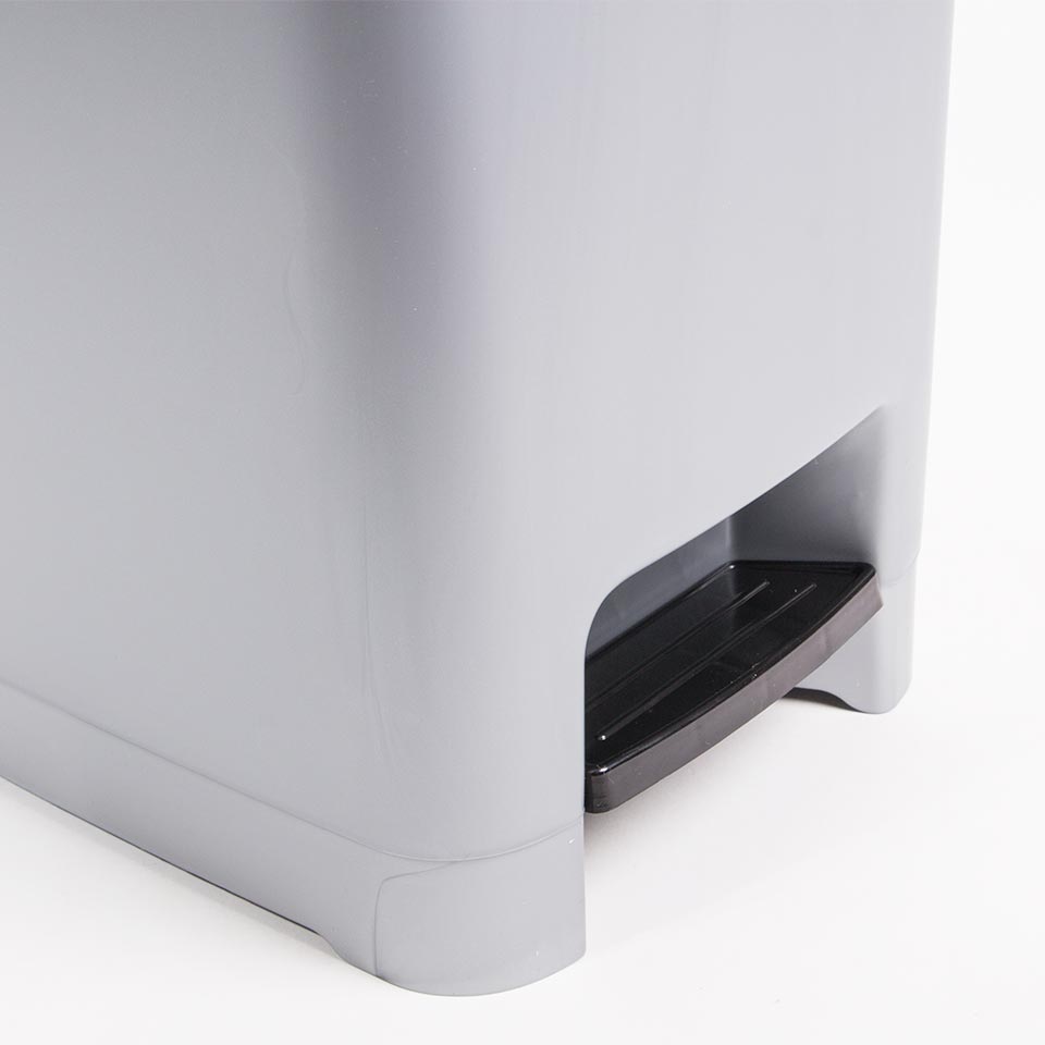 Balde do Lixo DUSTBIN com Pedal Cinza 25L