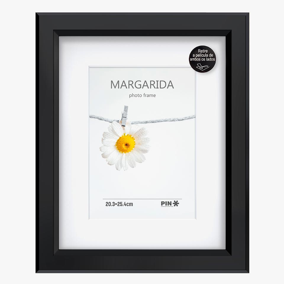 Moldura MARGARIDA Preto 20x25cm
