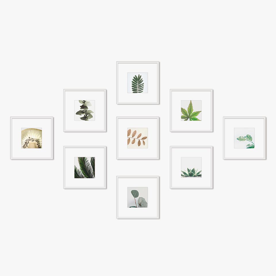 Conjunto de 9 Molduras RENOA Branco