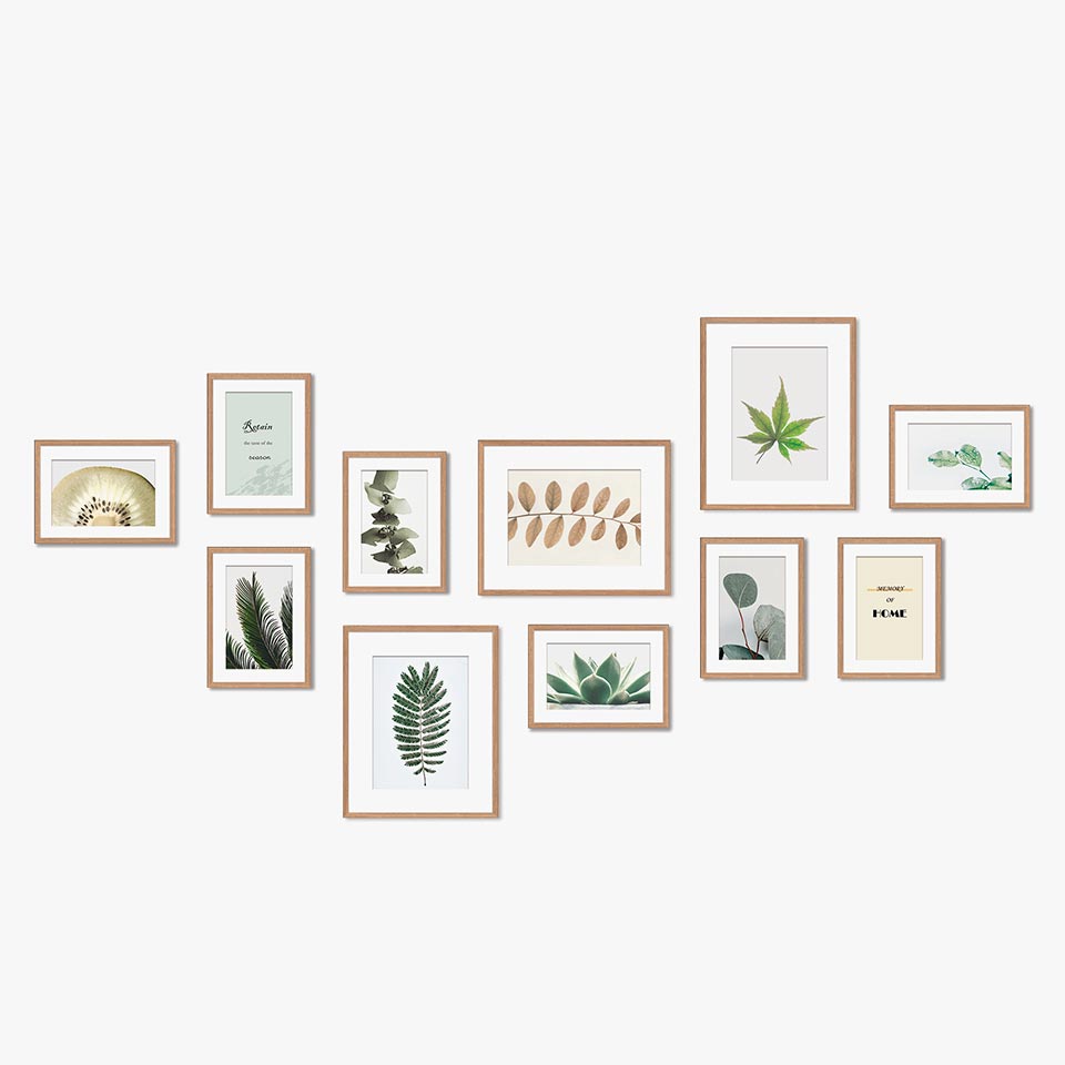 Conjunto de 11 Molduras MONRO Natural