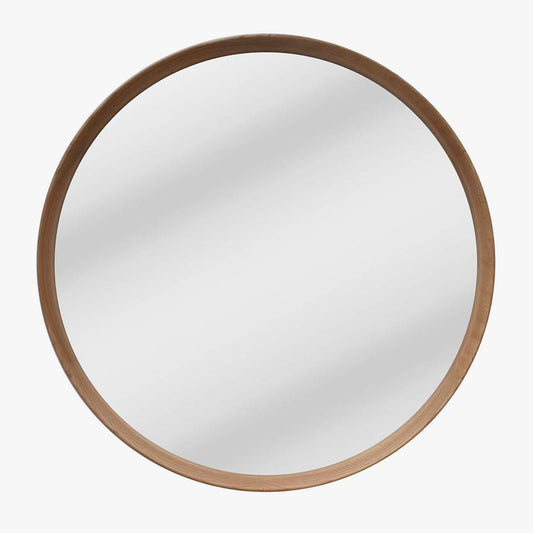 SCANDI Wooden Mirror D.80cm