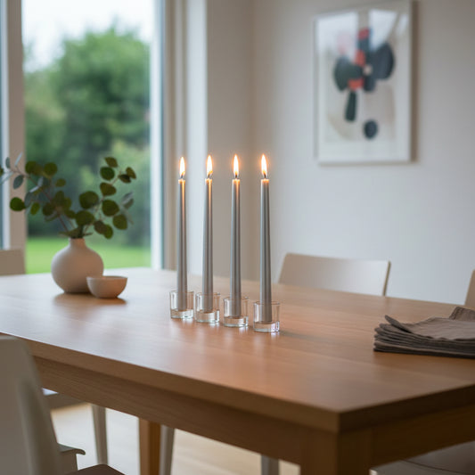 Conjunto de 4 Velas GLOW Prateado