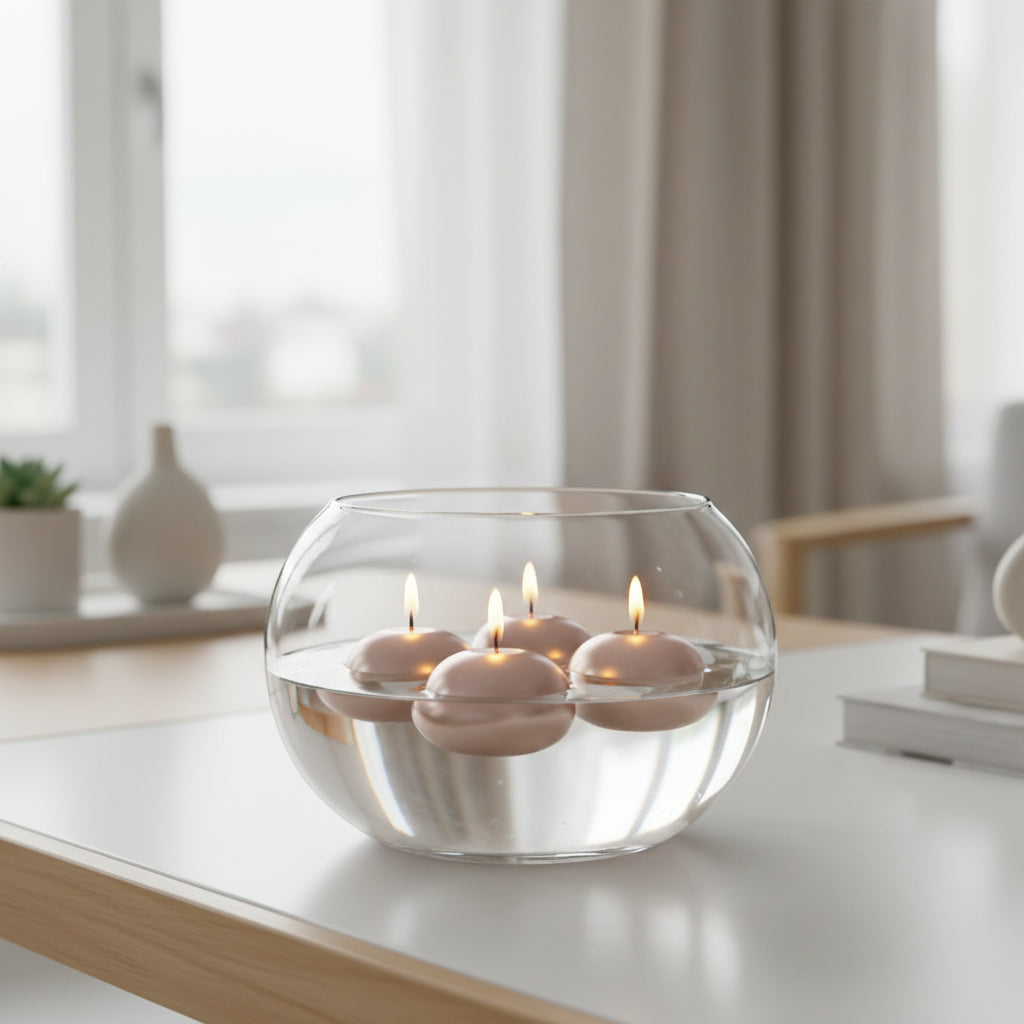 Conjunto de 4 Velas Flutuantes GLOW Rosé