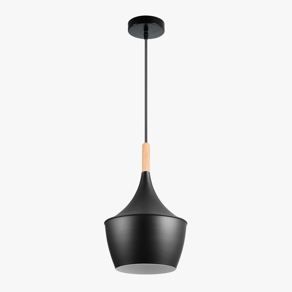 Candeeiro Suspenso LOMIR Preto D.24x38cm