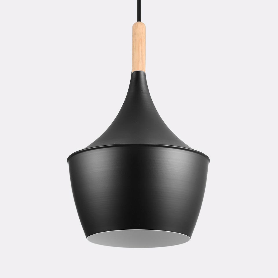 Candeeiro Suspenso LOMIR Preto D.24x38cm