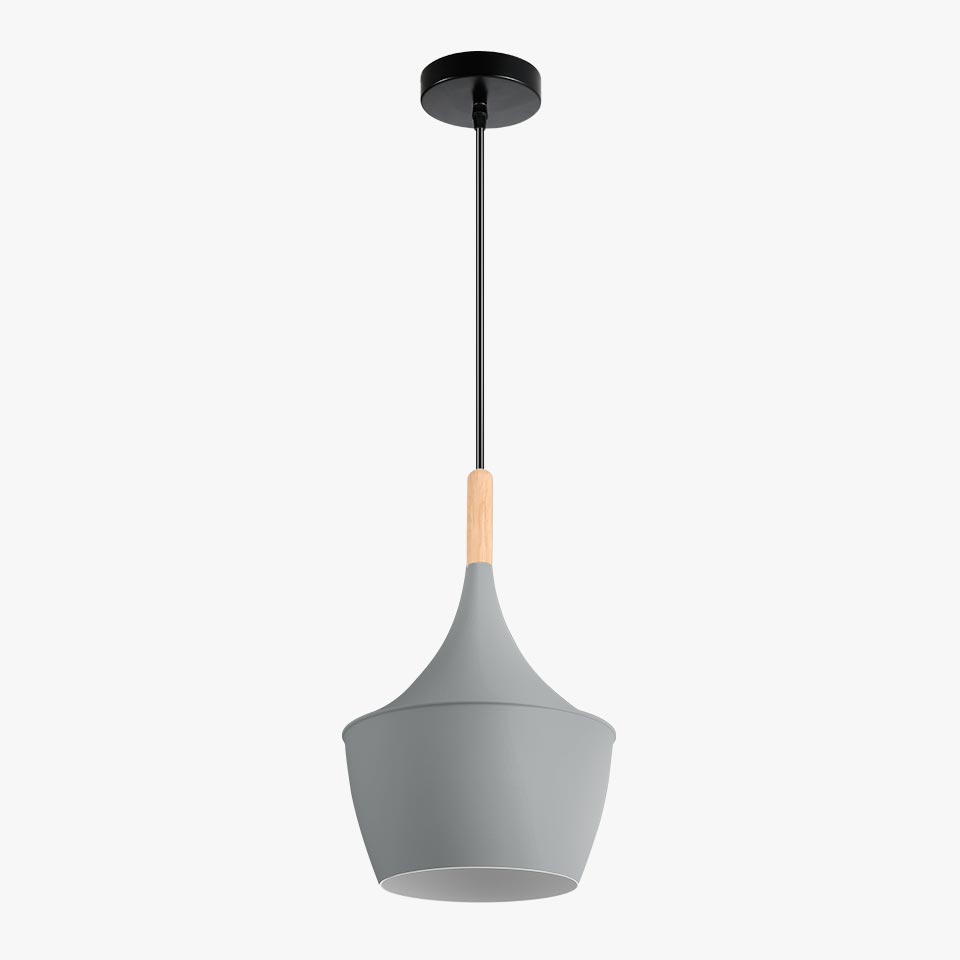 Candeeiro Suspenso LOMIR Cinza D.24x38cm