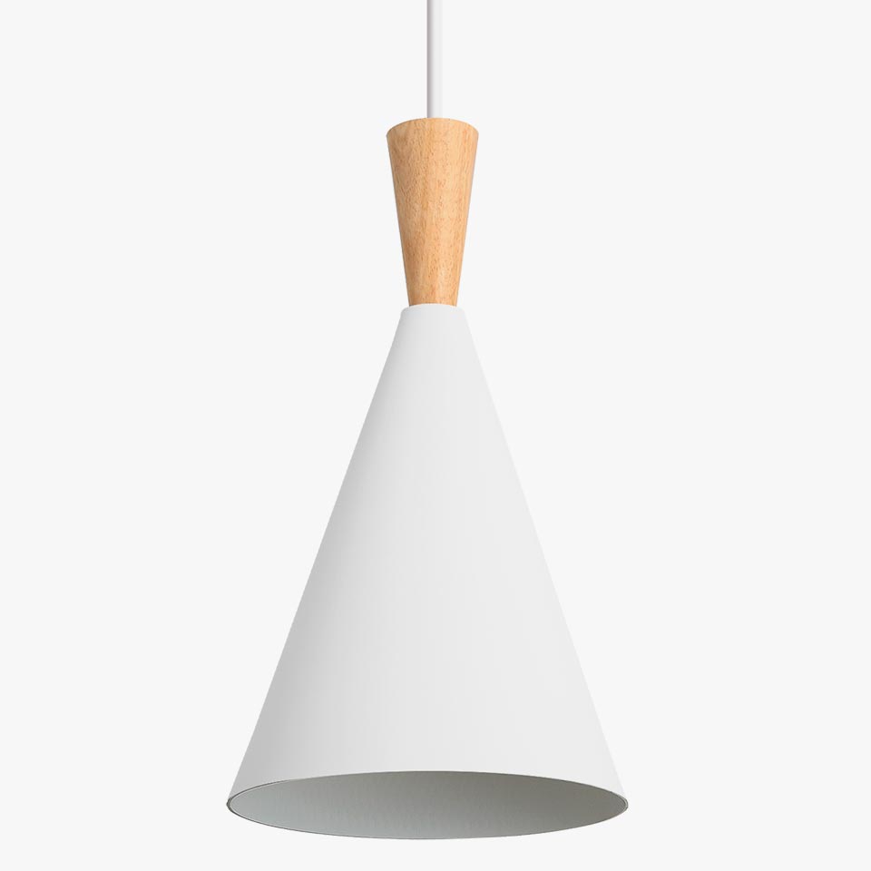 Candeeiro Suspenso PRISMARA Branco D.18.5x36cm