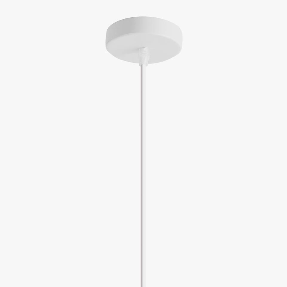 Candeeiro Suspenso PRISMARA Branco D.18.5x36cm