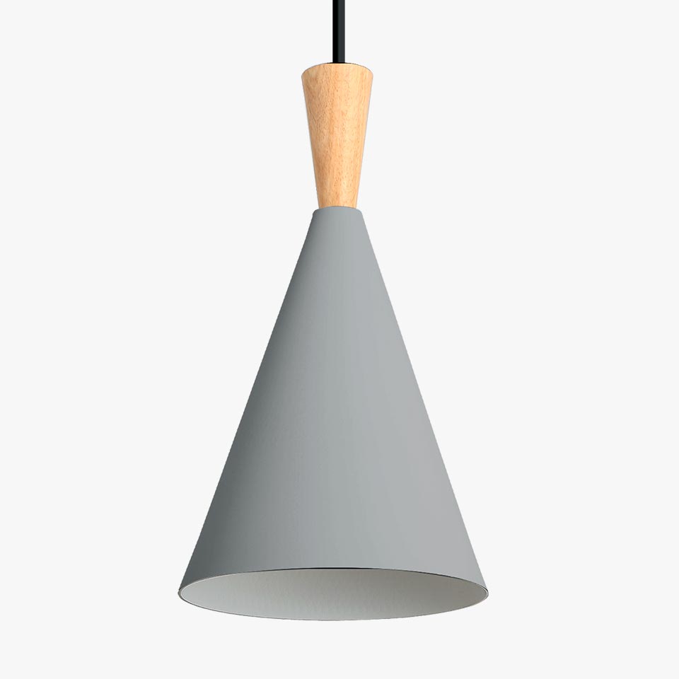 Candeeiro Suspenso PRISMARA Cinza D.18.5x36cm