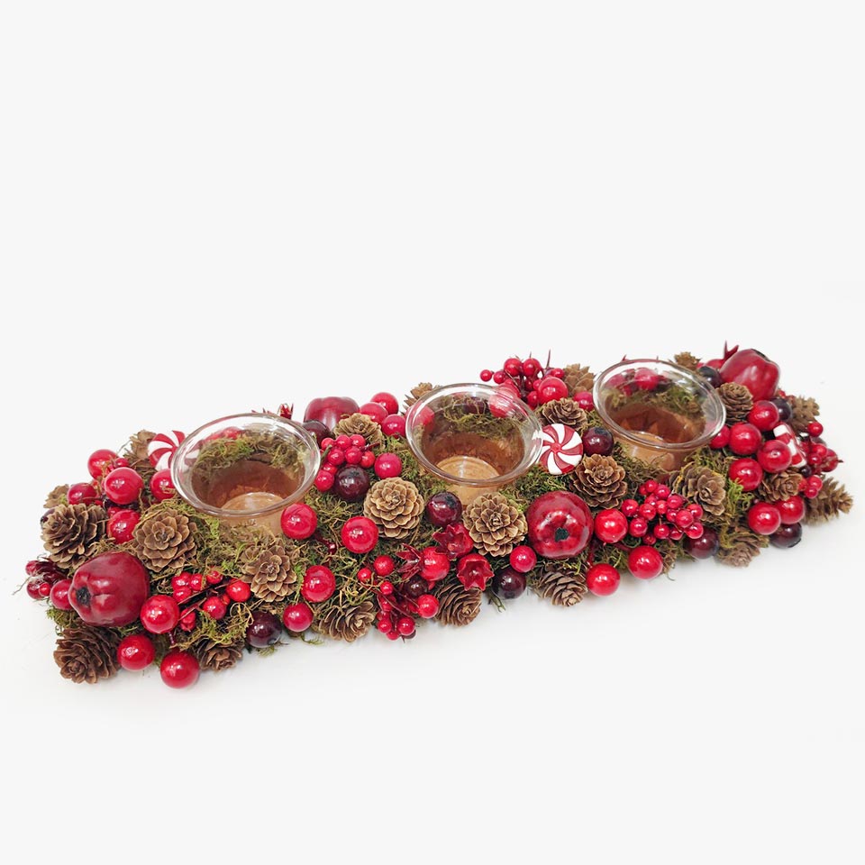Castiçal de Natal CANDYWOOD 40x14x7cm
