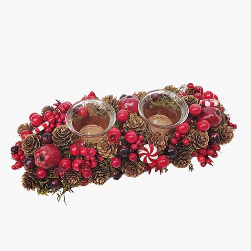 Castiçal de Natal CANDYWOOD Retangular 29,5cm