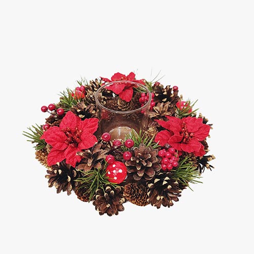 Castiçal de Natal FORESTTALE Redondo 25,5cm