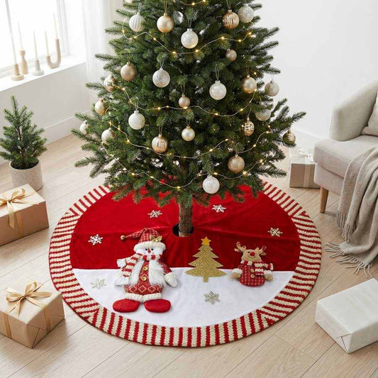 Saia para Árvore de Natal GOLDEN STRIPE Snowman 105cm