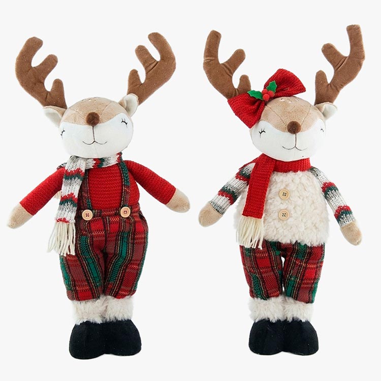 Boneco Decorativo RENA TARTAN 57cm