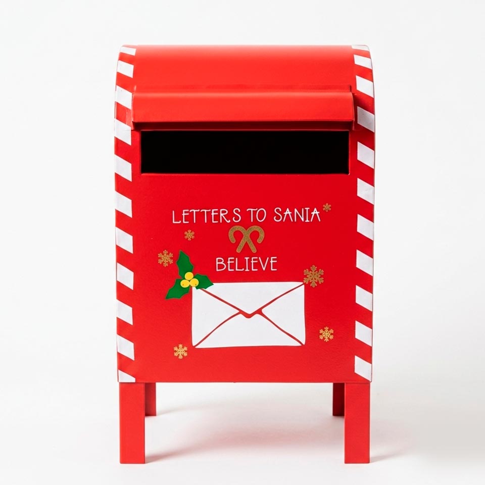 Caixa de Correio Decorativa de Natal BELIEVE 34cm